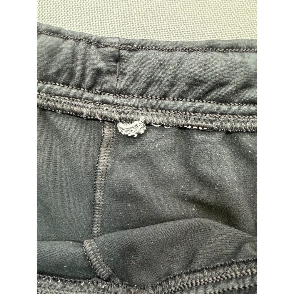 Under Armour Athletic Track Pants Black White Side Piping Logo Boy's Youth Large